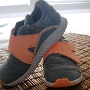 Gray and Coral Adidas Toddler